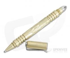 Hinderer Knives Investigator Pen Flames Bead Blast Brass 0870 -Cheap Knife Accessories Store 0870 2