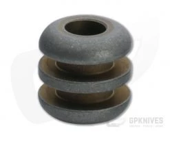 Ti Survival Three Ribbed Titanium Lanyard Bead Stonewashed Copper Grooves