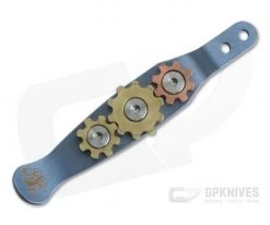 Hinderer Gear Clip Blue Titanium Pocket Clip 0918