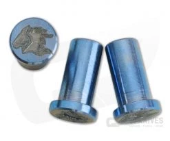 Hinderer Knives XM-18 3" Handle Nuts Stonewashed Blue Horse Head 3 Set 0920