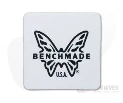 Benchmade White and Black Butterfly Logo 1x1 Sticker 100933F