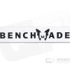 Benchmade White and Black Wordmark Sticker 100937F -Cheap Knife Accessories Store 100937f 1