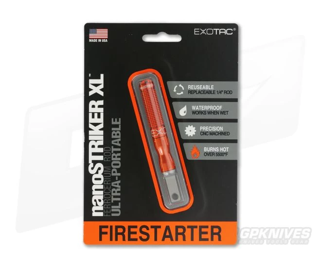 Exotac nanoSTRIKER XL Fire Starter Orange 3100-ORG 3 Exotac nanoSTRIKER XL Fire Starter Orange 3100-ORG