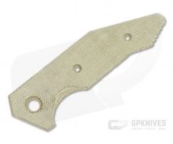 Hinderer Knives Halftrack Handle Scale Smooth Natural Micarta 1177