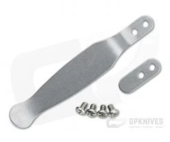 Hinderer Solid Pocket Clip and Filler Tab Set Titanium Stonewashed 1297