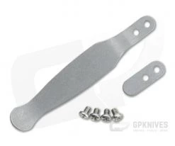 Hinderer Solid Pocket Clip and Filler Tab Set Titanium Working Finish 1298