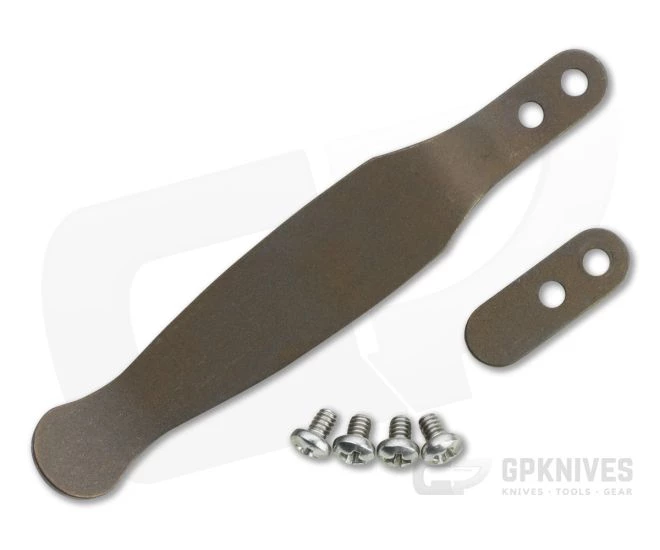 Hinderer Solid Pocket Clip and Filler Tab Set Titanium Battle Bronze 1301 3 Hinderer Solid Pocket Clip and Filler Tab Set Titanium Battle Bronze 1301