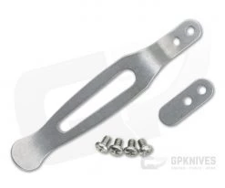 Hinderer Standard Pocket Clip and Filler Tab Set Titanium Stonewashed 1302