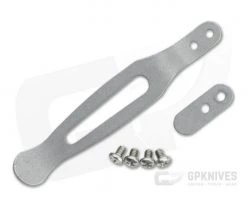 Hinderer Standard Pocket Clip and Filler Tab Set Titanium Working Finish 1303