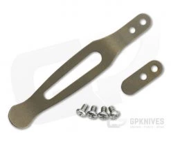 Hinderer Standard Pocket Clip and Filler Tab Set Titanium Battle Bronze 1305