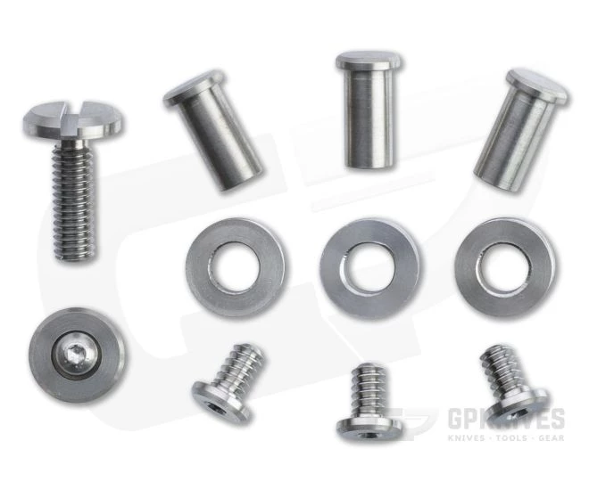 Hinderer Knives Complete Hardware Kit XM-18 3.5" Titanium Stonewashed 3 Hinderer Knives Complete Hardware Kit XM-18 3.5" Titanium Stonewashed