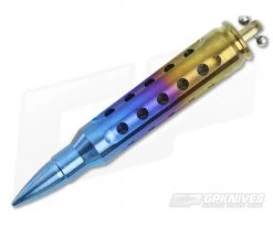 Steve Kelly .223 Bullet Dangler Titanium Key Chain Rainbow 3589