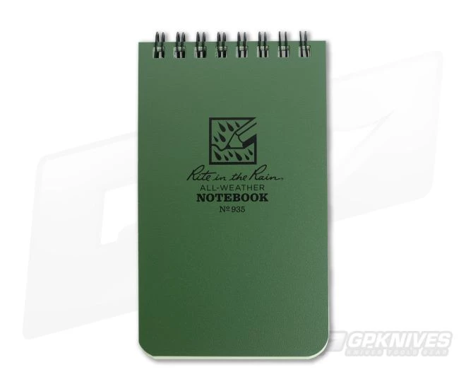 Rite In The Rain 3" x 5" All-Weather Notebook Green 3 Rite In The Rain 3" x 5" All-Weather Notebook Green