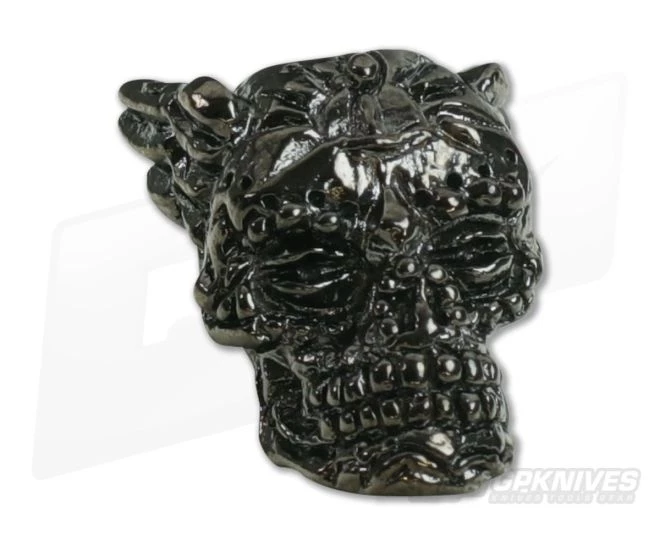 Schmuckatelli Aquilo Skull Bead Hematite Plated Pewter 3 Schmuckatelli Aquilo Skull Bead Hematite Plated Pewter