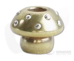 Audacious Concept Amanita Mushroom Bead Medium Brass/Silver Lanyard Bead AMN-BRS-SLV