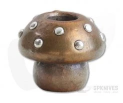 Audacious Concept Amanita Mushroom Bead Medium Copper/Silver Lanyard Bead AMN-CPR-SLV