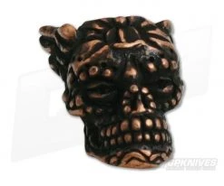 Schmuckatelli Aquilo Sugar Skull Bead Roman Copper Oxide Plated Pewter