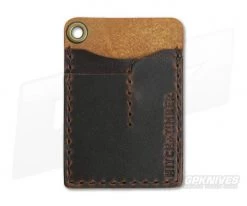 Hitch & Timber Card Caddy Brown Nut Leather EDC Slip Pouch Wallet & Pen Holder