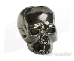 Schmuckatelli Classic Skull Bead Hematite Plated Pewter