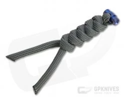 Chris Reeve Large Sebenza/Umnumzaan Lanyard Charcoal with Blue Pin