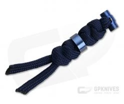 Chris Reeve Large Sebenza/Umnumzaan Lanyard Midnight with Blue Bead