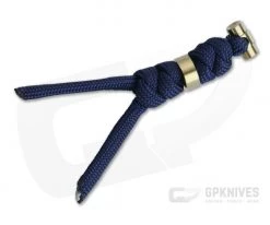 Chris Reeve Large Sebenza/Umnumzaan Lanyard Midnight with Gold Bead