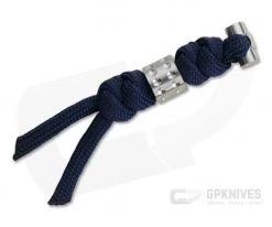 Chris Reeve Large Sebenza/Umnumzaan Lanyard Midnight with Silver Dot Bead