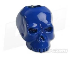 Schmuckatelli Classic Skull Bead Blue Powder Coat Finish