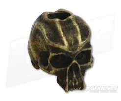 Schmuckatelli Cyber Skull Bead Roman Brass Oxidized Pewter
