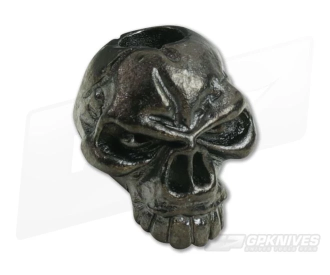 Schmuckatelli Emerson Skull Bead Matte Hematite Plated Pewter 3 Schmuckatelli Emerson Skull Bead Matte Hematite Plated Pewter