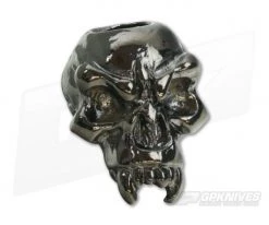 Schmuckatelli Fang Skull Bead Hematite Plated Pewter