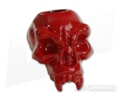 Schmuckatelli Fang Skull Bead Red Powder Coat Pewter