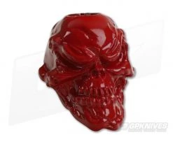 Schmuckatelli Grins Skull Bead Powder Coat Red