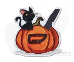 GPKnives Limited Black Cat Jack-O'-Lantern Logo Halloween Sticker