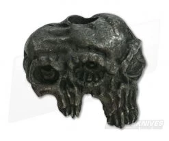 Schmuckatelli Gemini Twins Skull Bead Black Oxidized Pewter