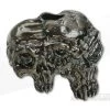 Schmuckatelli Gemini Twins Skull Bead Hematite Plated Pewter -Cheap Knife Accessories Store gth