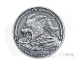 Heretic Knives Pariah Challenge Coin Nickel Silver