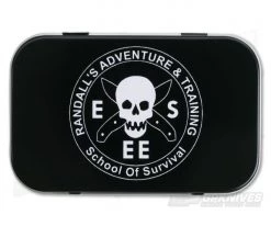 ESEE Survival Kit Tin Black RAT Logo
