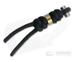 Chris Reeve Large Inkosi Lanyard Black with Gold Bead