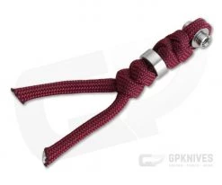Chris Reeve Large Inkosi Lanyard Burgundy with Silver Bead