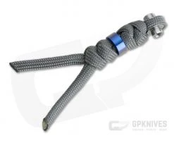 Chris Reeve Large Inkosi Lanyard Charcoal with Blue Bead