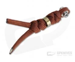 Chris Reeve Large Inkosi Lanyard Rust with Gold Bead