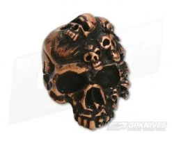 Schmuckatelli Mind Skull Bead Roman Copper Oxidized Pewter