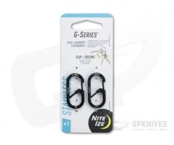 Nite Ize Innovation G-Series #1 Dual Chamber Keychain Carabiner Two-Pack Black