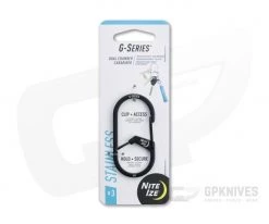 Nite Ize Innovation G-Series #3 Dual Chamber Keychain Carabiner Black