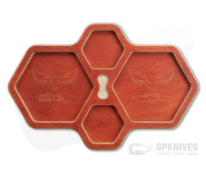 Audacious Concept HexTray Orange Plywood EDC Organizer Tray 3 Audacious Concept HexTray Orange Plywood EDC Organizer Tray