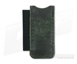 Hitch & Timber Proper Slip Antique Green Leather EDC Slip & Pen Holder -Cheap Knife Accessories Store properslip ag 2