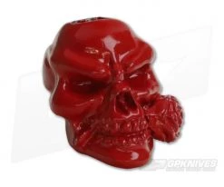 Schmuckatelli Rose Skull Bead Red Powder Coat
