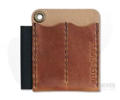 Hitch & Timber Runt 2.0 Card Holder English Tan Leather EDC Slip & Pen Holder