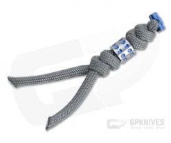 Chris Reeve Small Sebenza 31 Lanyard Charcoal with Blue Dot Bead